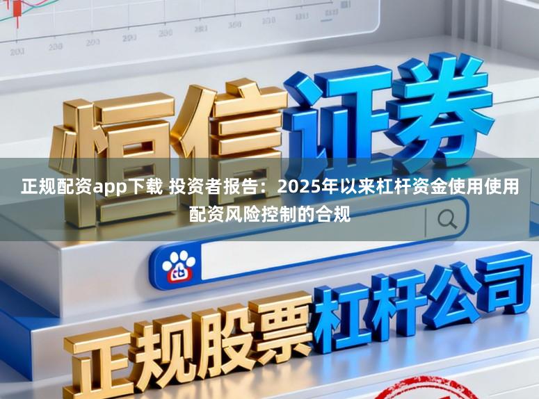 正规配资app下载 投资者报告：2025年以来杠杆资金使用使用配资风险控制的合规